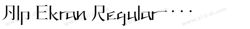 Alp Ekran Regular字体转换